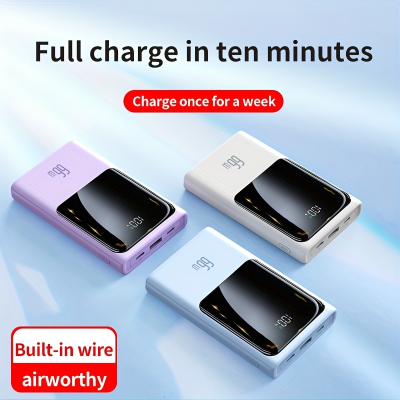 Portable Power Bank 10000mah 22 5w Usb Port Fast Charging - Temu Germany