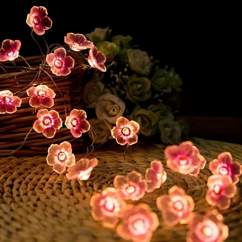 Copper Wire Pink 20 LED Crystal Flowers 10ft Long Ladi for Decor at Rs  130/piece in Jaipur