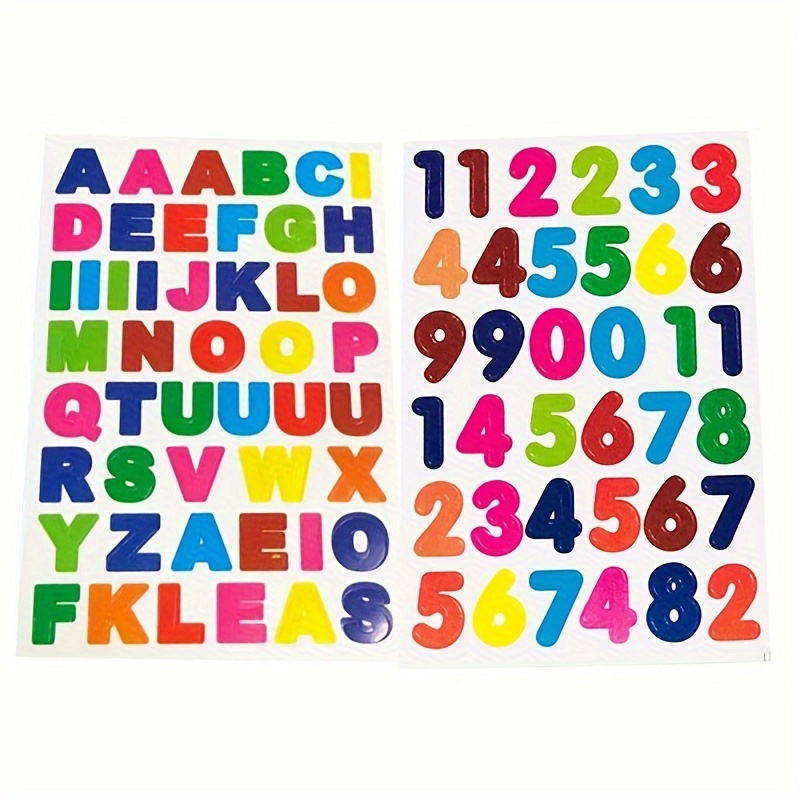 Letters Stickers Alphabet Sticky Letter Label PVC Vinyl for Mailbox Address Window Door | Harfington, Black / 10pcs