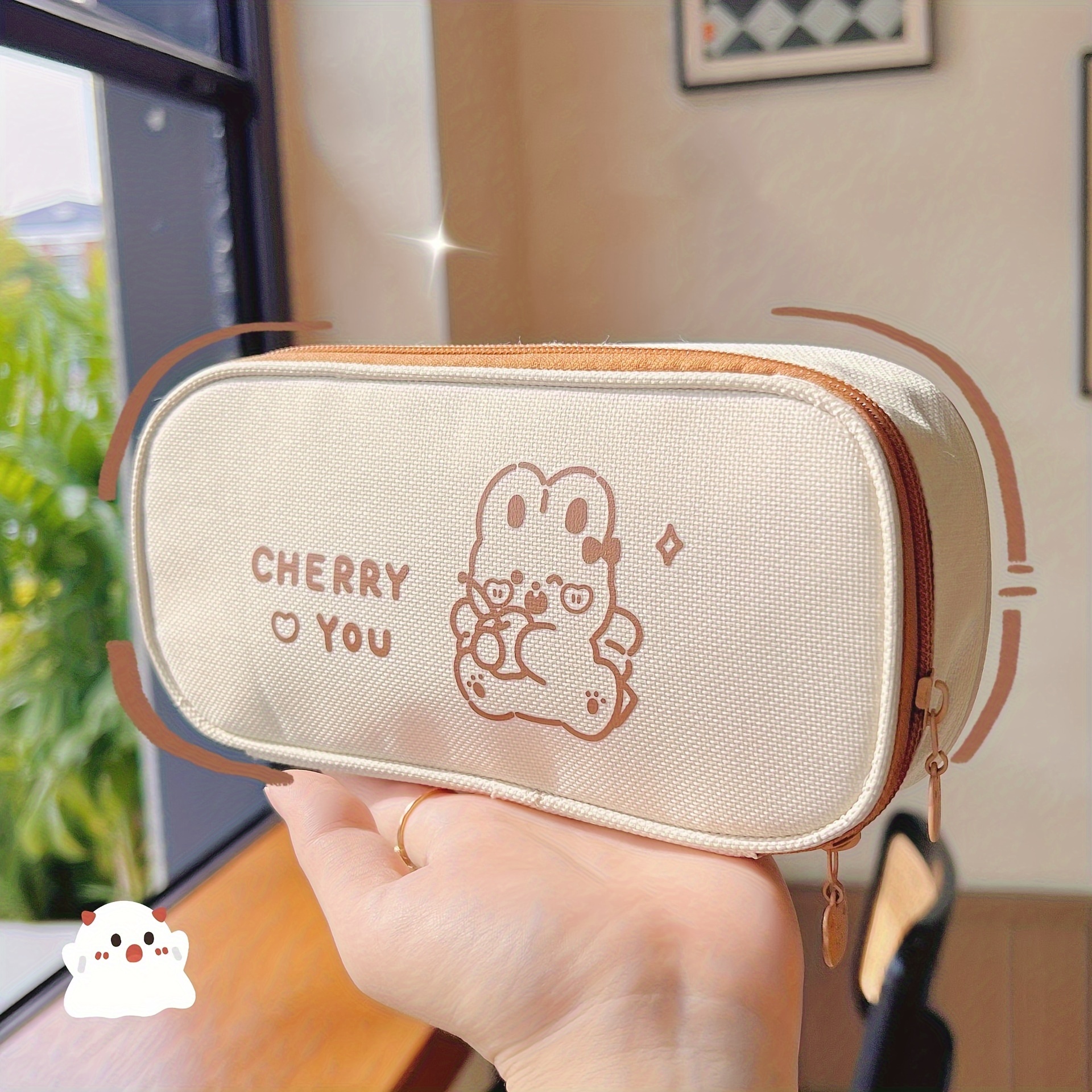 Cute Pencil Case Kawaii Pen Pencil Organizer Bags Big - Temu