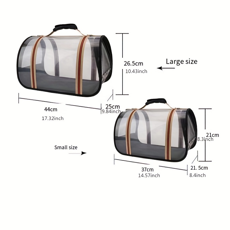 Travel In Style With This Soft & Transparent Pet Carrier - Perfect For Cats  & Puppies! - Temu