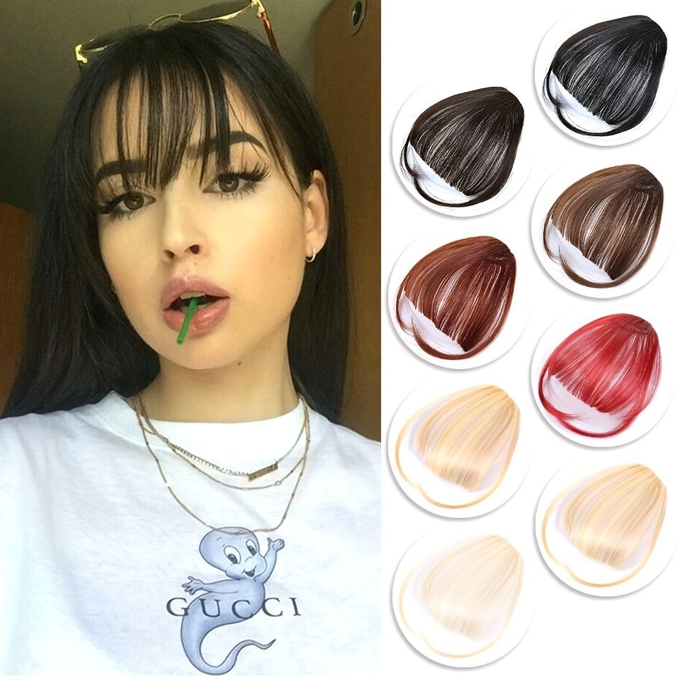 Women Fake Synthetic Hair Bangs Extensions False Fringe Clip On Hair  Extensions Hair Accessories | Shop On Temu And Start Saving | Temu