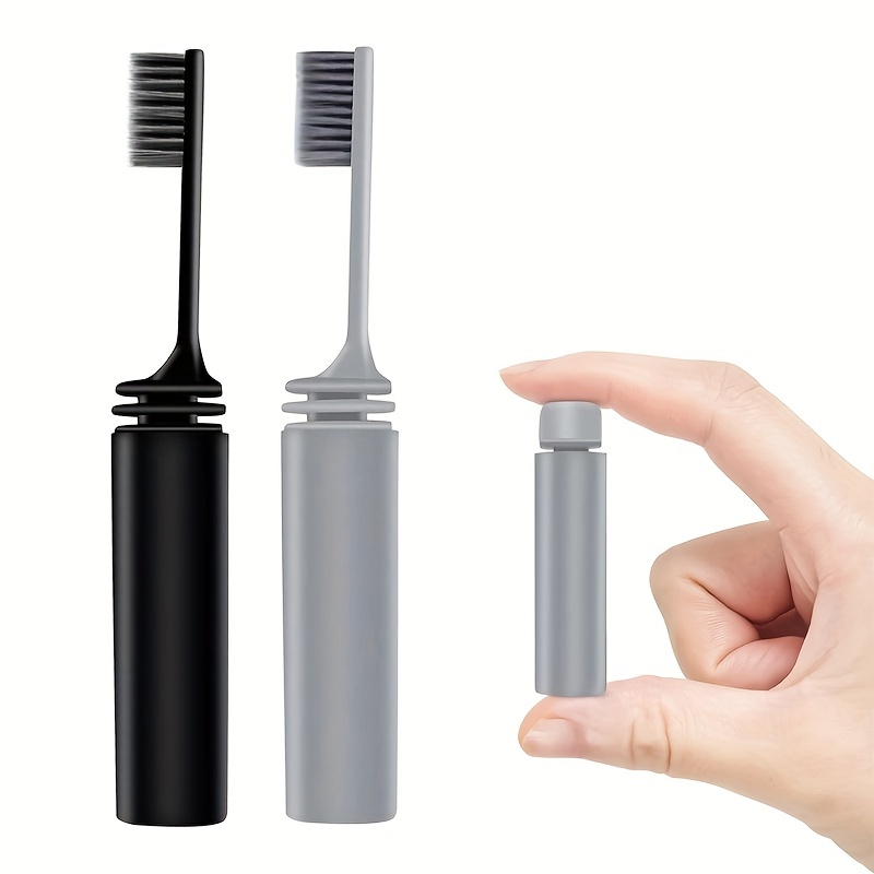 

Portable Compact Charcoal Folding Toothbrush - Perfect For Travel, Camping, And Hiking - Easy To Take And Efficient Teethbrush