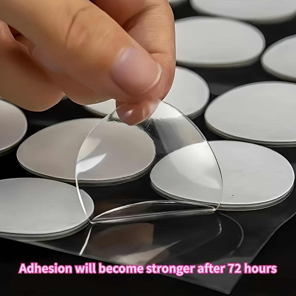 Lot de 140 tampons adhésifs double face en acrylique ronds sans traces  Transparent