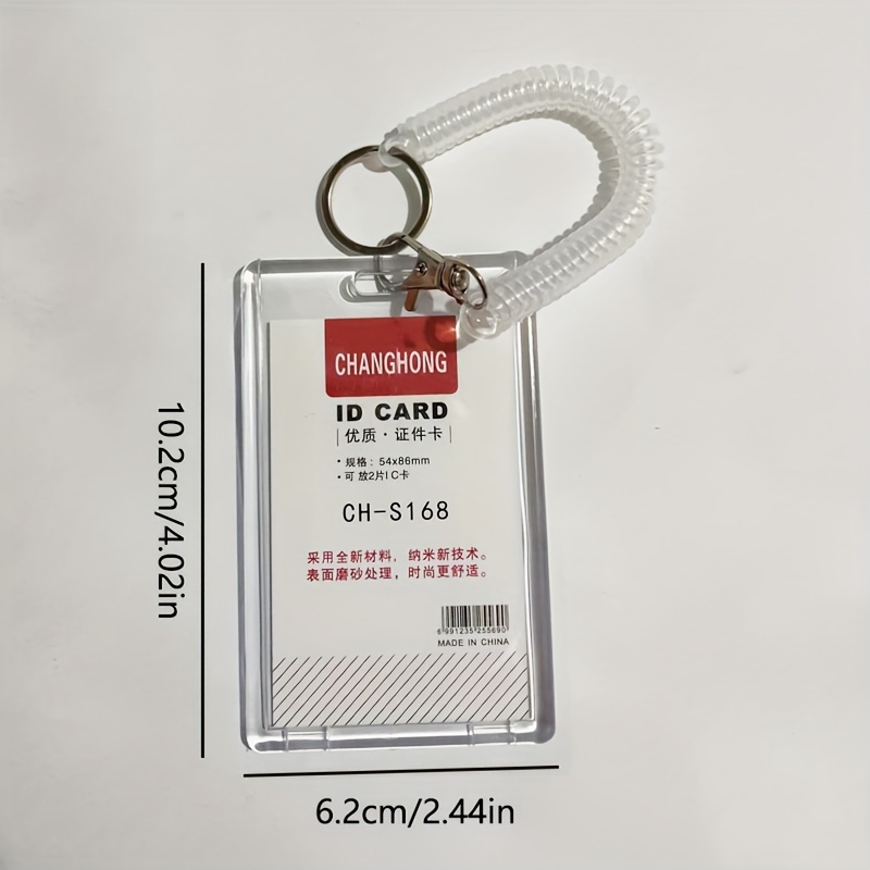 Transparent Plastic Card Holder Perfect For Student Id Rice - Temu