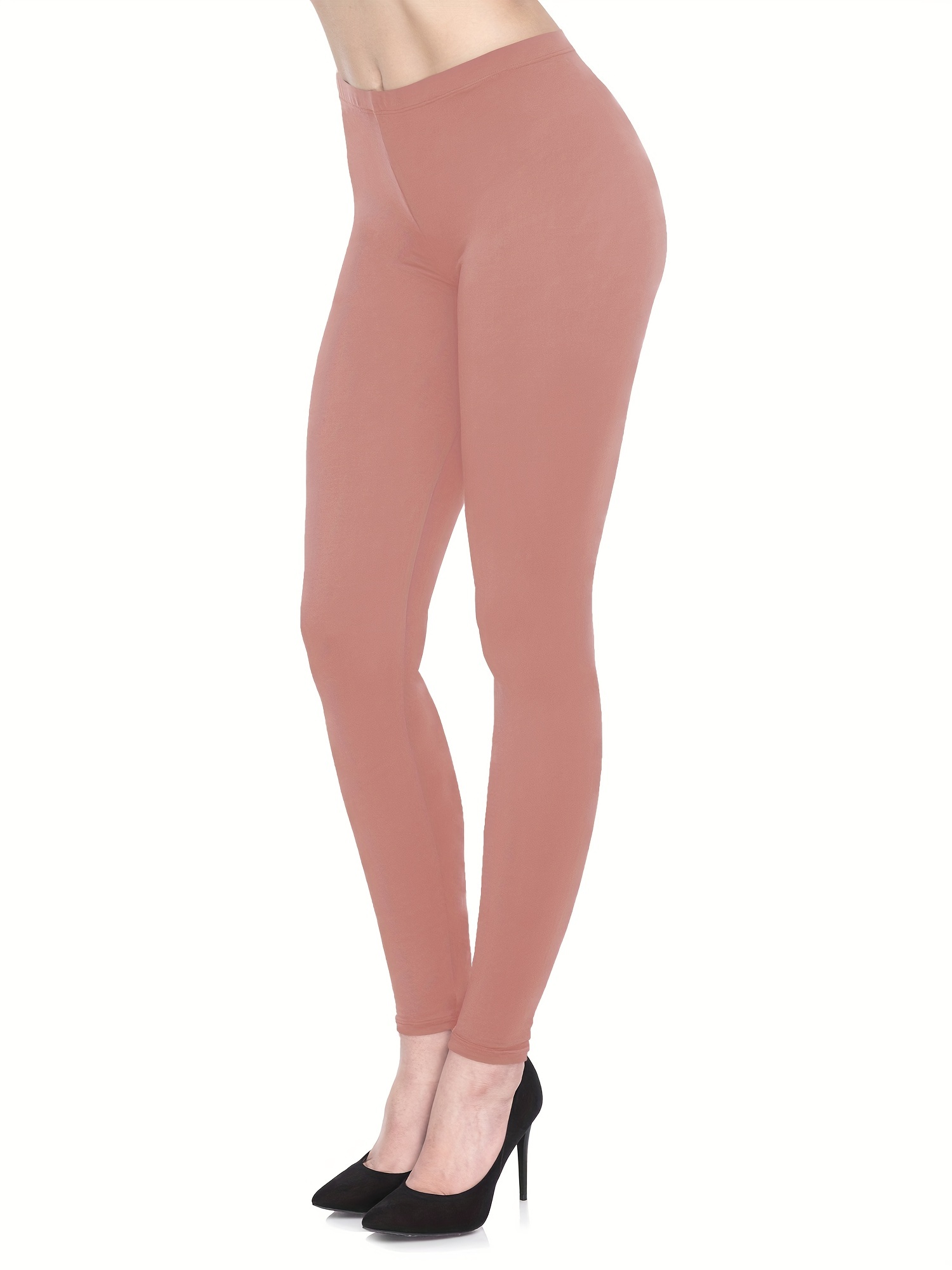 Women Solid Dusty Rose Slim Fit Ankle Length Leggings - Tall