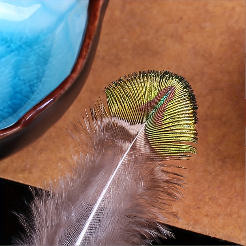 Natural Peacock Feathers Crafts Handwork Diy Party Plume - Temu