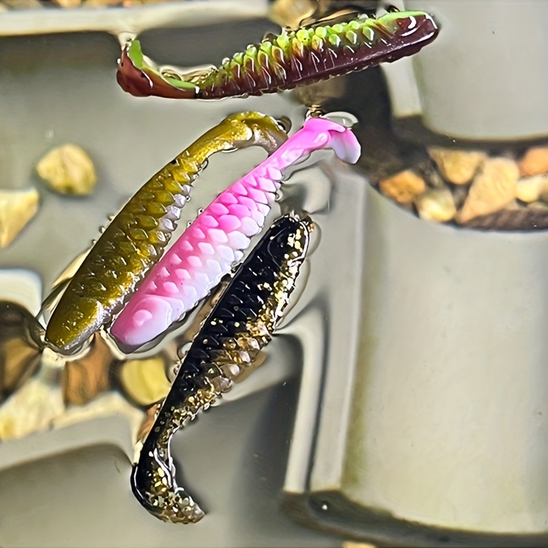 Artificial T tail Rubber Fishing Lure Soft Wobbler Worm Bait - Temu