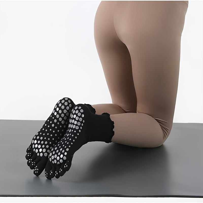 Calcetines Yoga Cómodos Antideslizantes Sólidos Calcetines - Temu
