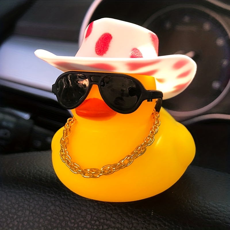 3 Stück Cowboy Gummiente Sonnenbrille Ente Spielzeug Auto Armaturenbrett  Orname