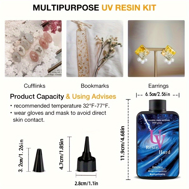 UV Resin and UV Lamp Kit DIY Fast Curing UV Clear Hard Resin for Making  Jewelry Handicrafts Epoxy Resin New.