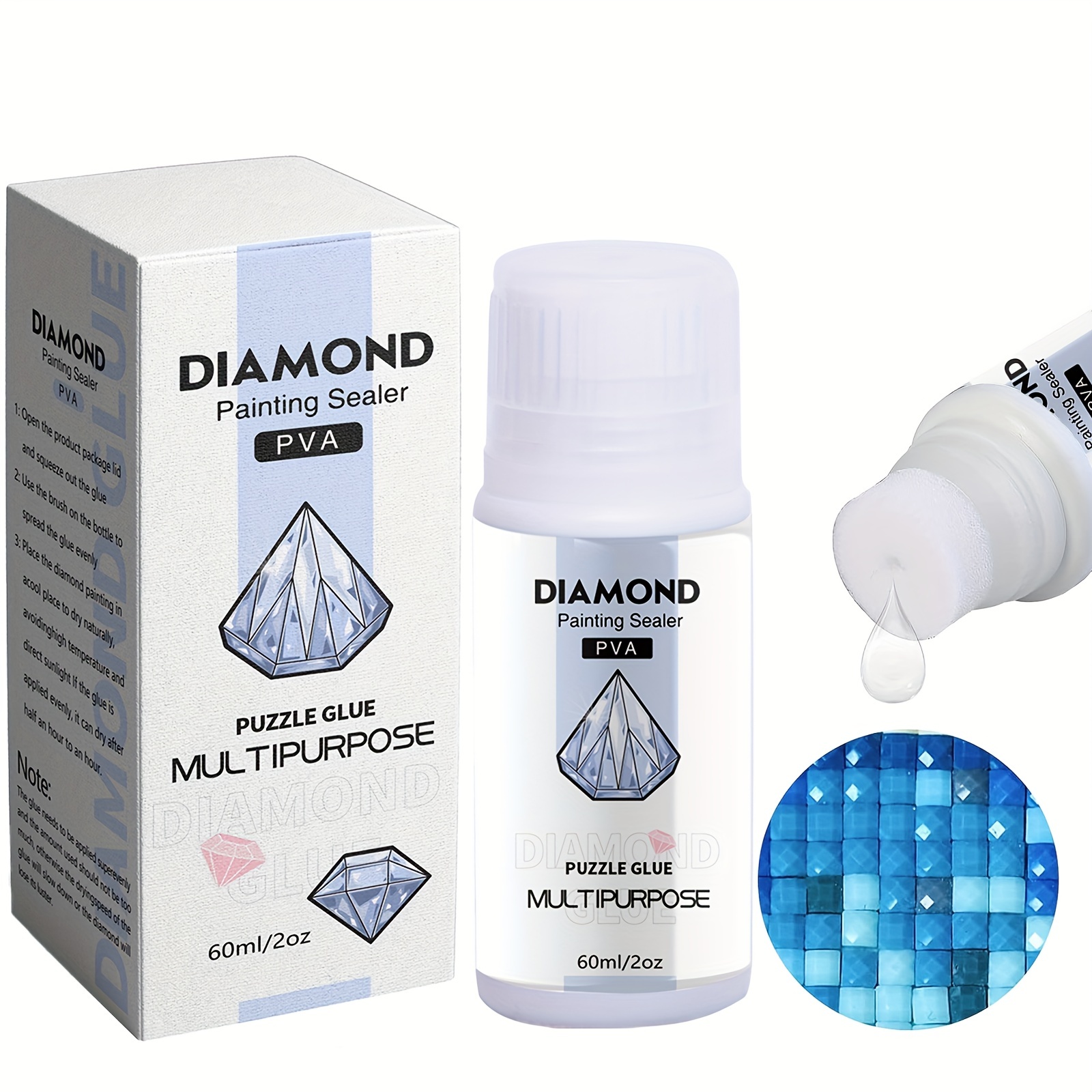 Diamond Painting Sealer Sponge Head 5d Diamond Painting Glue - Temu