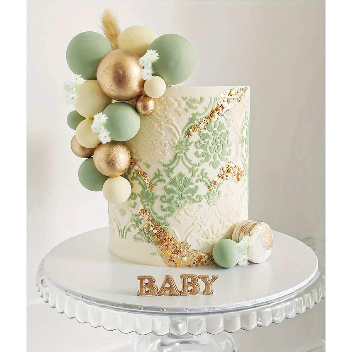 5pcs Baby Shower Cake Decorations Stroller Cake Decor Baby Bottle Cake  Topper 