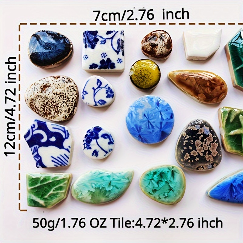 1 Bag Diy Ceramic Mosaic Fragments Irregular Free Stone - Temu