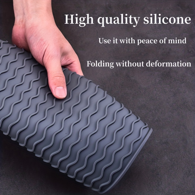 Drain Mat Silicone Wavy Draining Mat Drying Mat For Kitchen - Temu