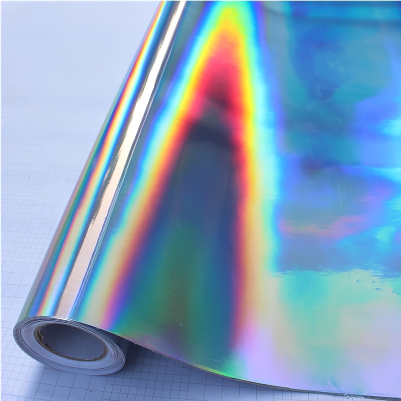 Silvery Laser Chrome Holographic Vinyl Wrap Film Foil For - Temu