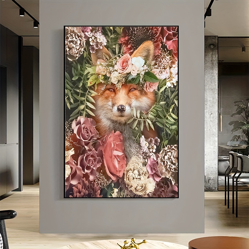 Diy Fox Animal Pattern Diamond Painting Set Mosaic - Temu