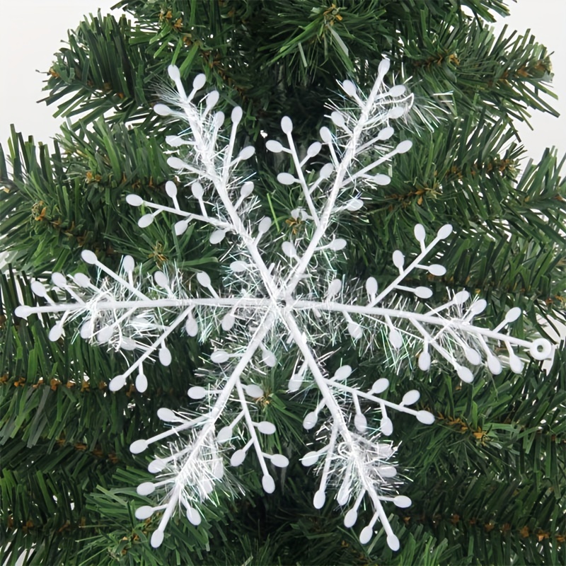 Christmas Decoration Snowflakes Wrapped Wire Plastic - Temu