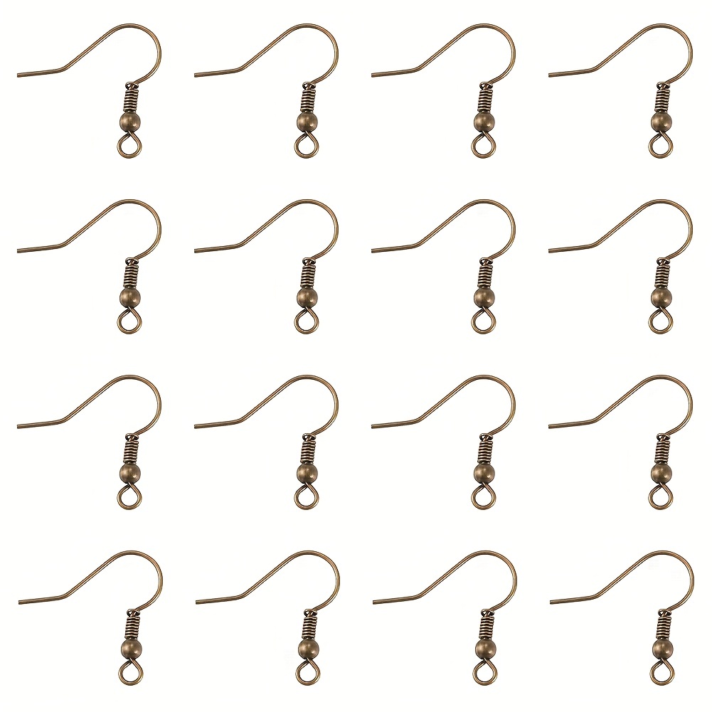 100 x Earring Hooks Silver Bronze Copper Earrings Wires Hypoallergenic Bulk  Wholesale Earwires Findings for Jewelry Making - AliExpress