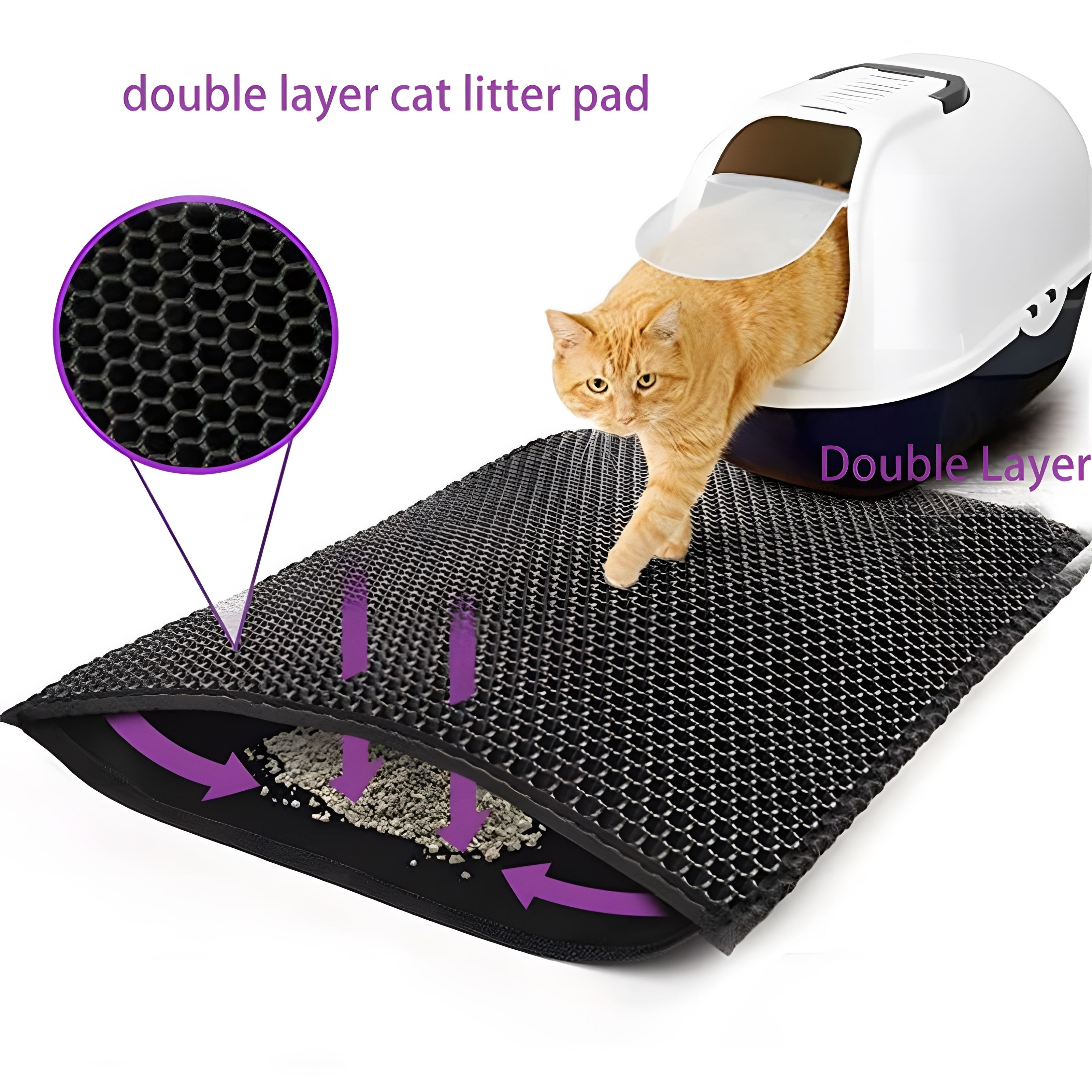 Paw-fect Protection: Anti-slip Litter Mat For Your Furry Friend - Temu