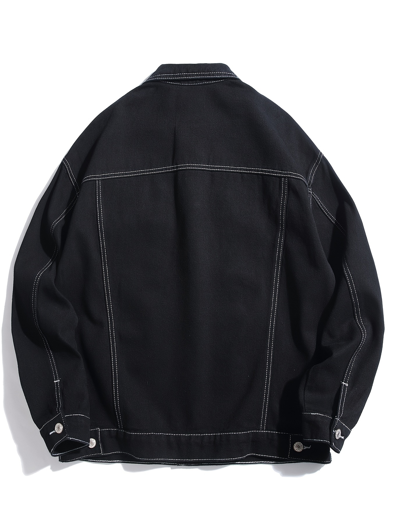 Men's Classic Denim Jacket - Loose Fit Casual Denim Jacket With Multiple Pockets