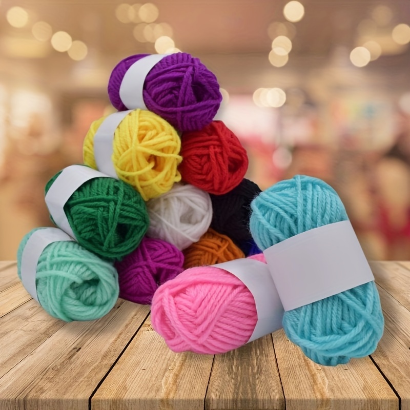 Yinsun 12 Balls Of Acrylic Yarn Mini Craft Yarn
