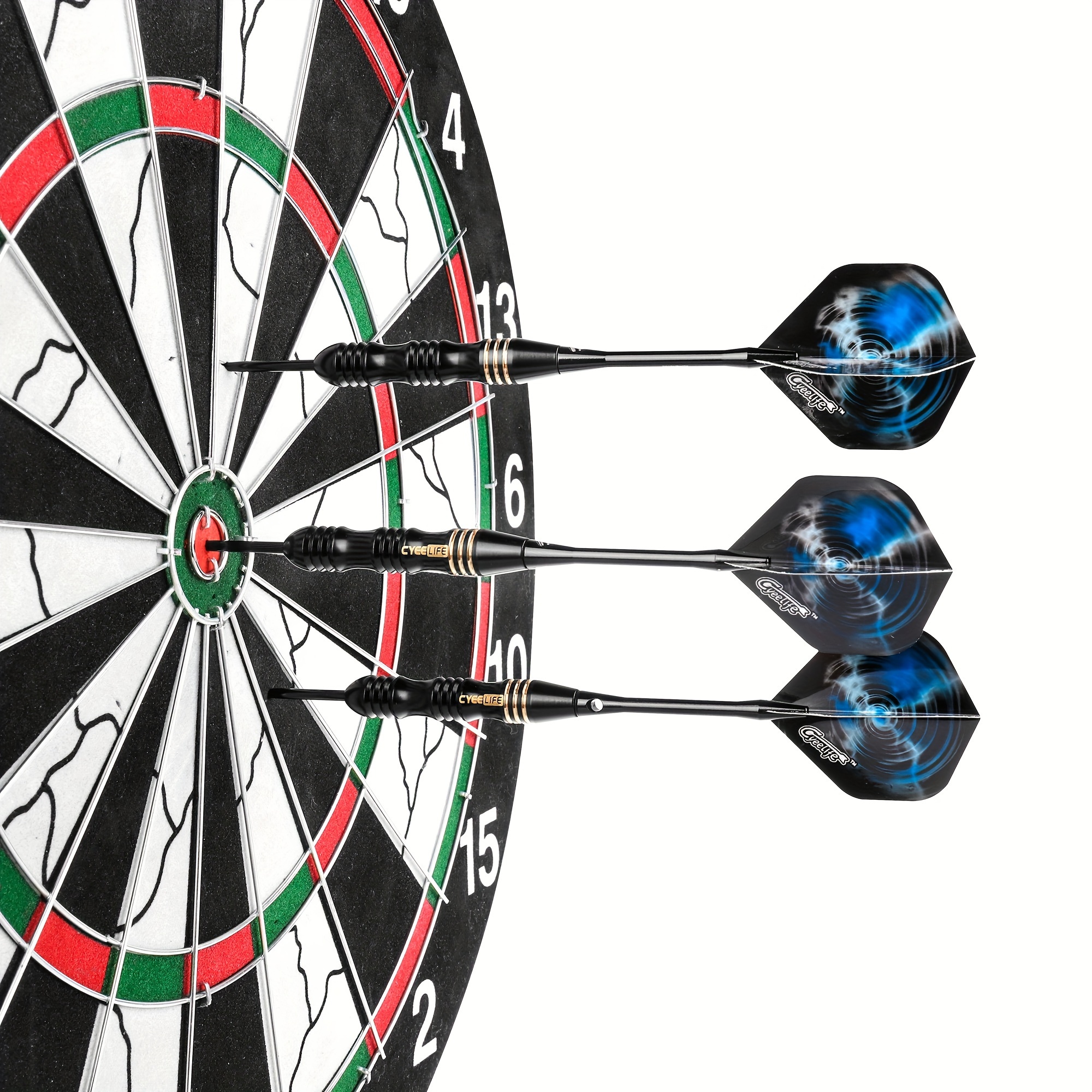 Cyeelife 26g Koperen Darts, Set van 3 met Dartopbergkoffer