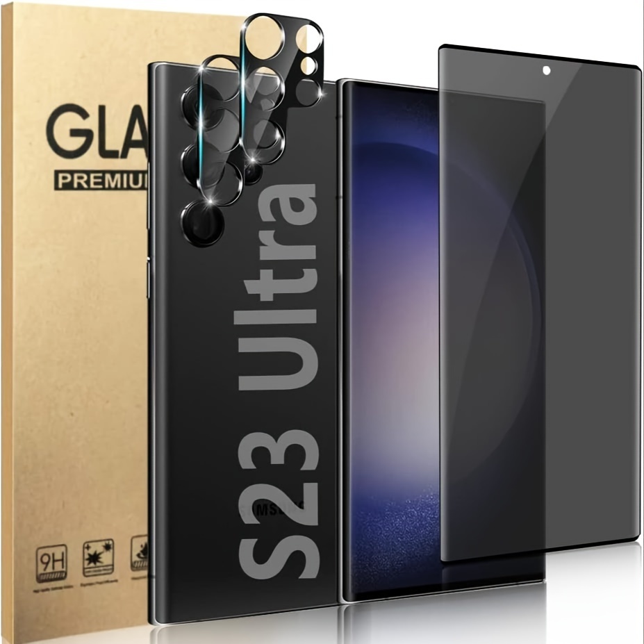 Protecteur d'Écran Complet Samsung Galaxy S23 Ultra 5G en Verre Trempé -  Noir
