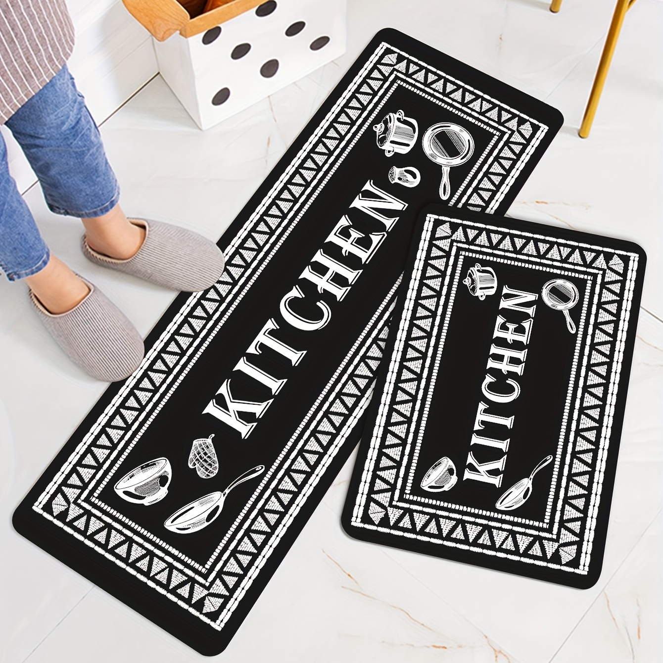 Anti-fatigue Kitchen Mat, Anti-slip Hallway Balcon Polyester Carpet,  Absorbent Bath Mat, Laundry Floor Mat, Entrance Doormat, Washable Household  Runner Rug For Hallway Laundry - Temu