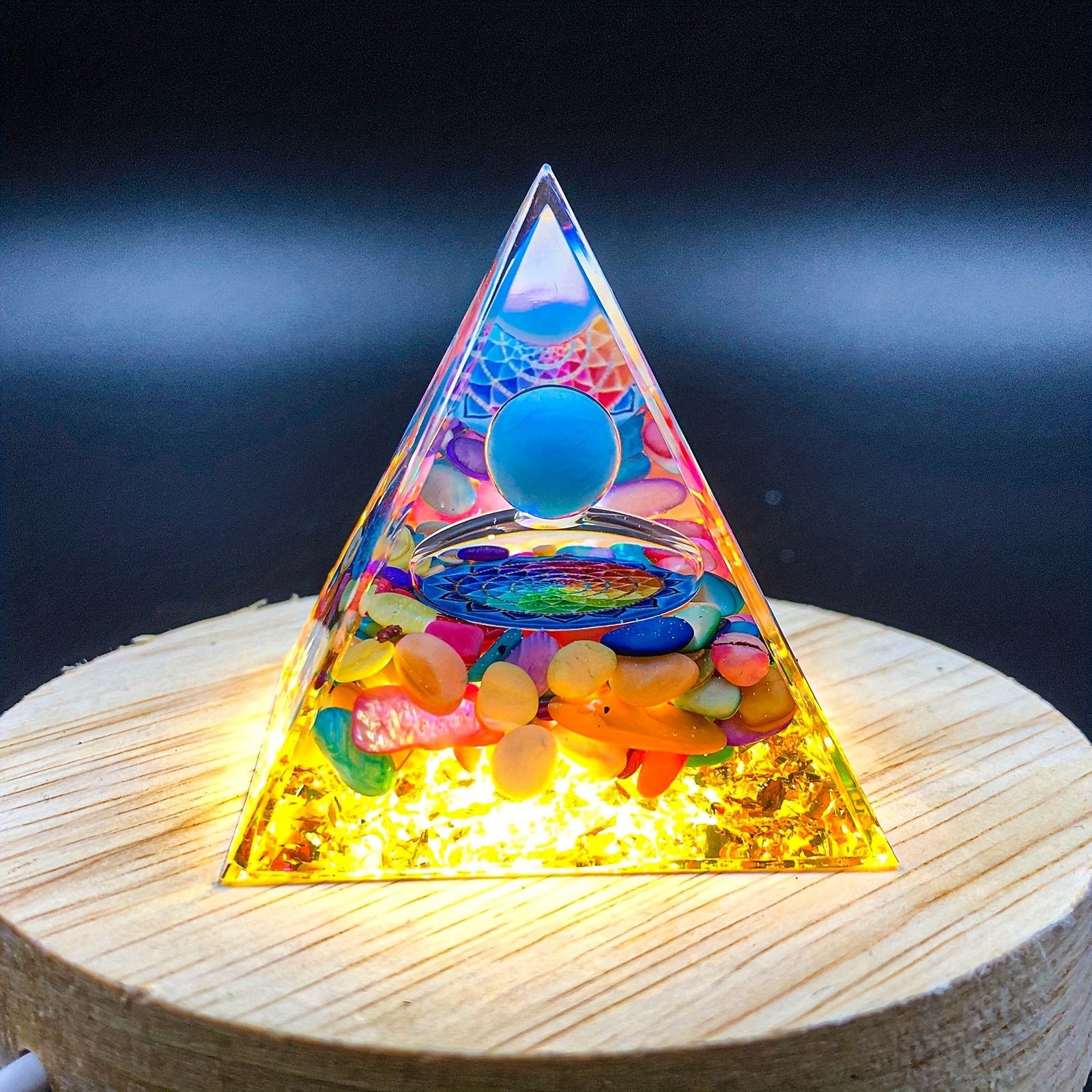 Orgone Pyramid Natural Crystal Energy Generator