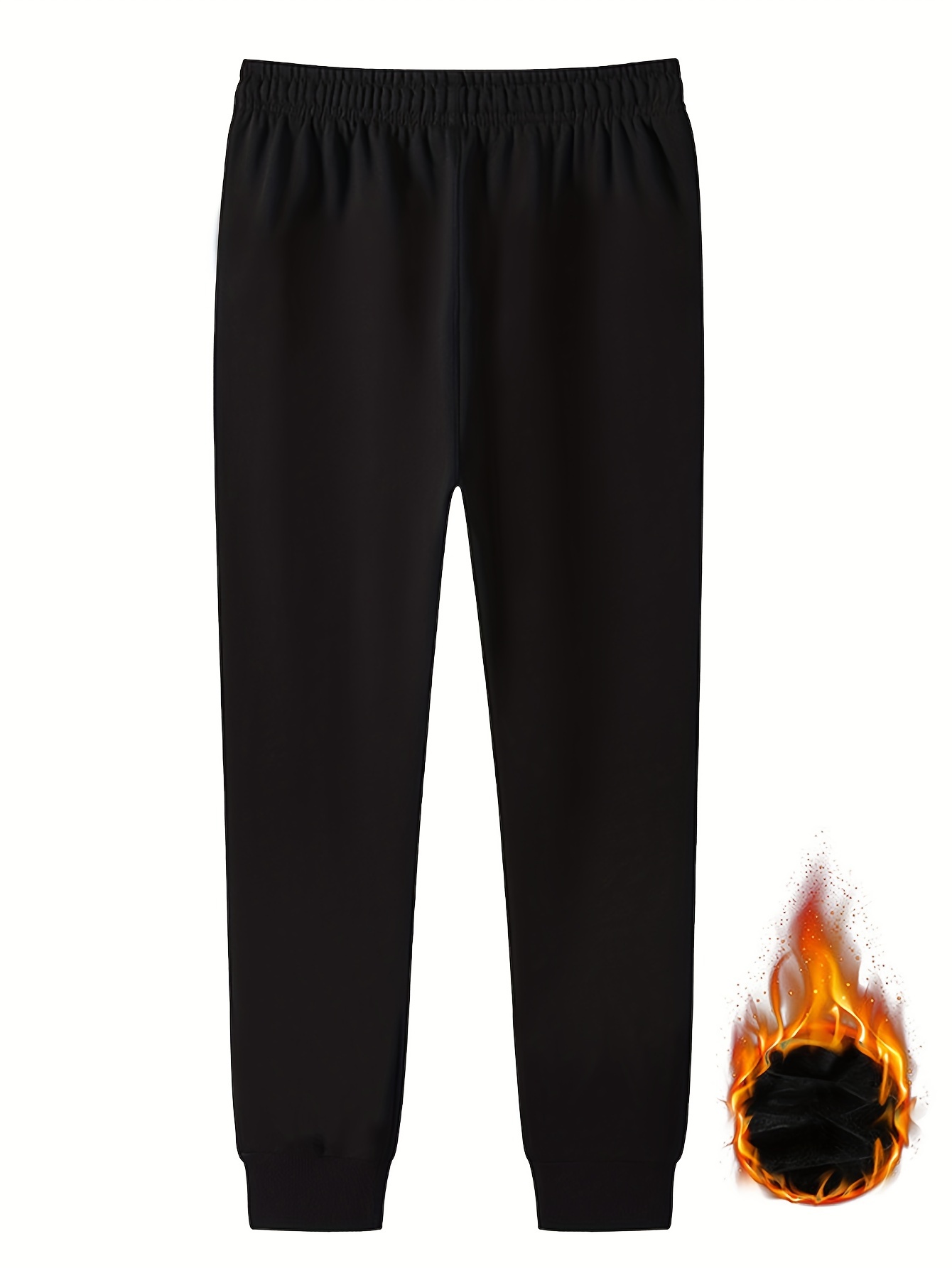 Warm Fleece Stretch Joggers Pantalones Chándal Cremallera - Temu