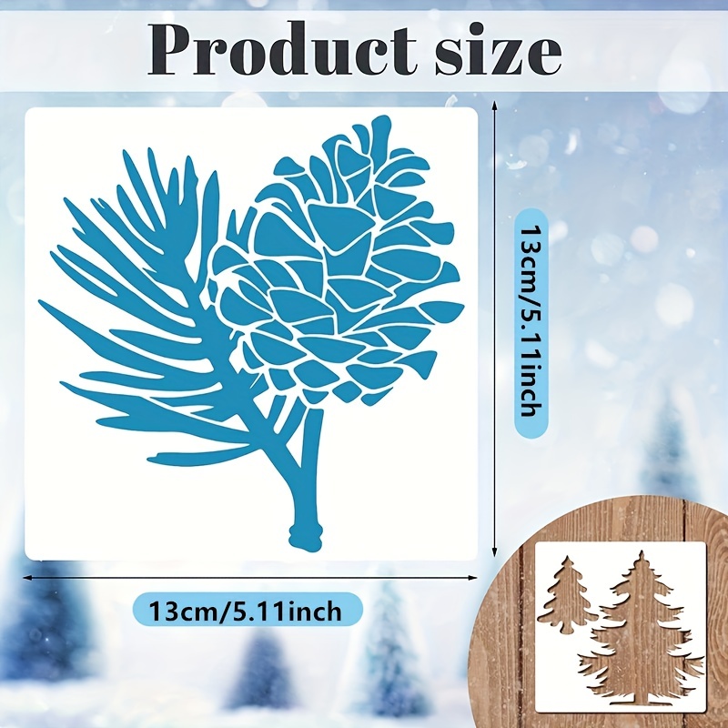 9 Set Small Christmas Stencils, 5x5 Inch Stencil for Painting on