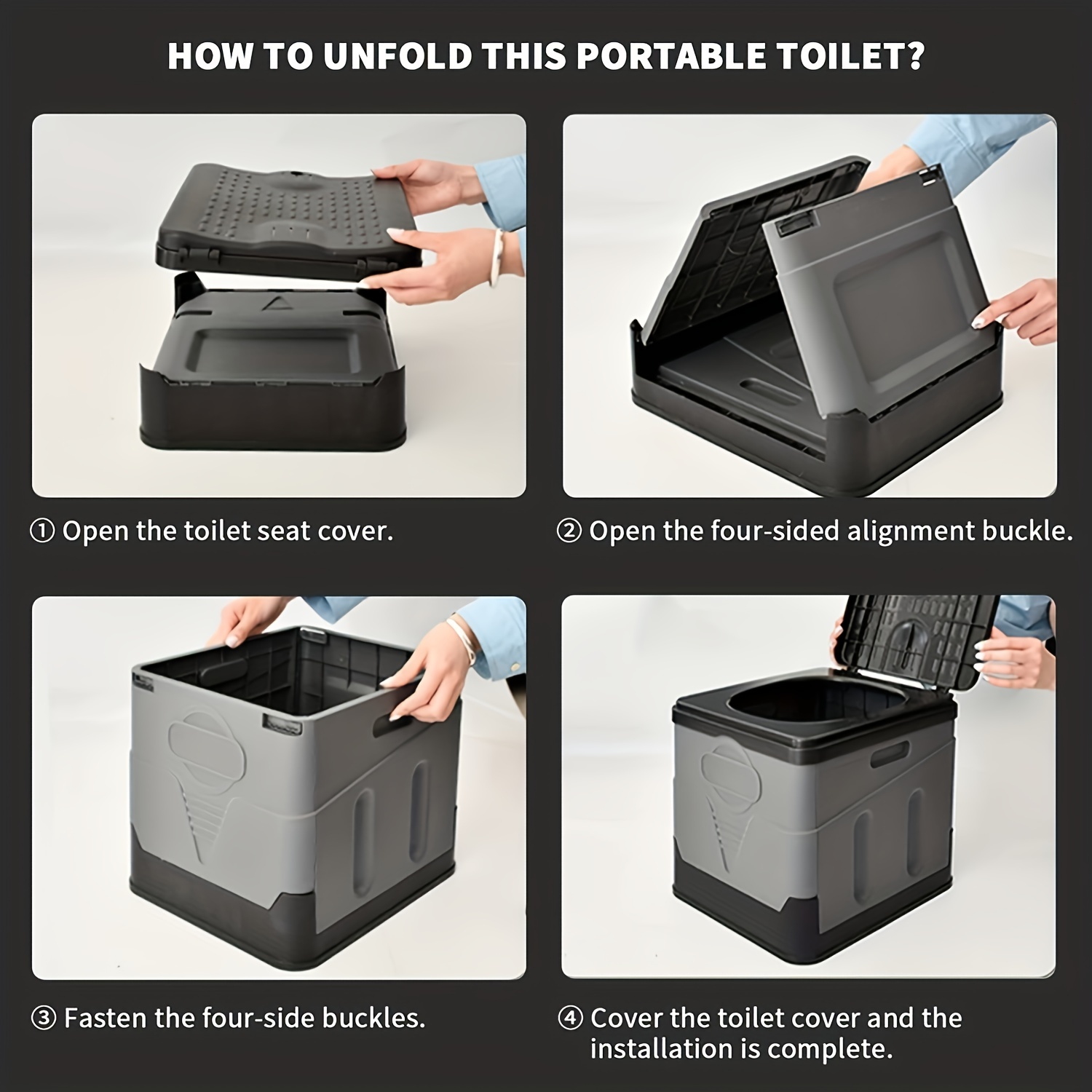 Large Size Portable Toilet For Camping Porta Potty For - Temu