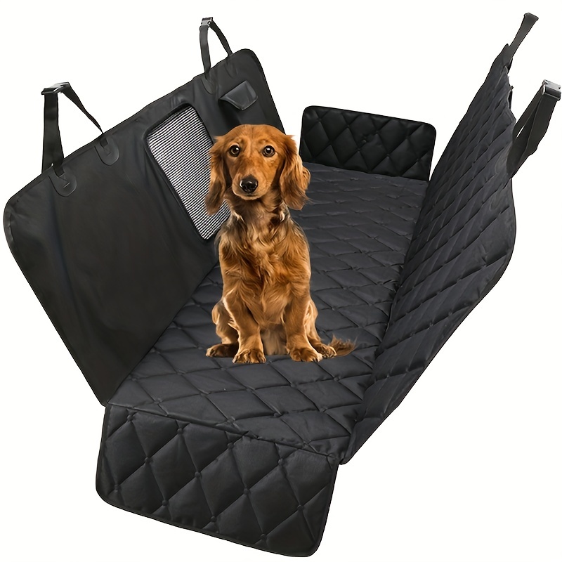 Funda de asiento de coche para perro para asiento trasero, hamaca  impermeable para perros con ventana