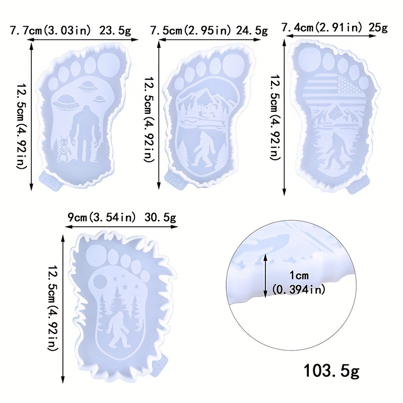 Foot Coaster Epoxy Mold Diy Coaster Decoration Forest Temu Canada