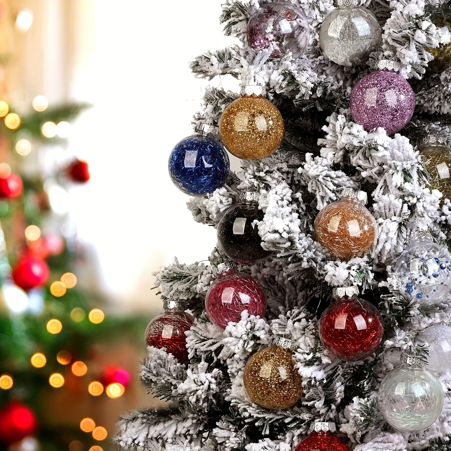 Ornament Balls Christmas Decoration Balls Clear Plastic - Temu