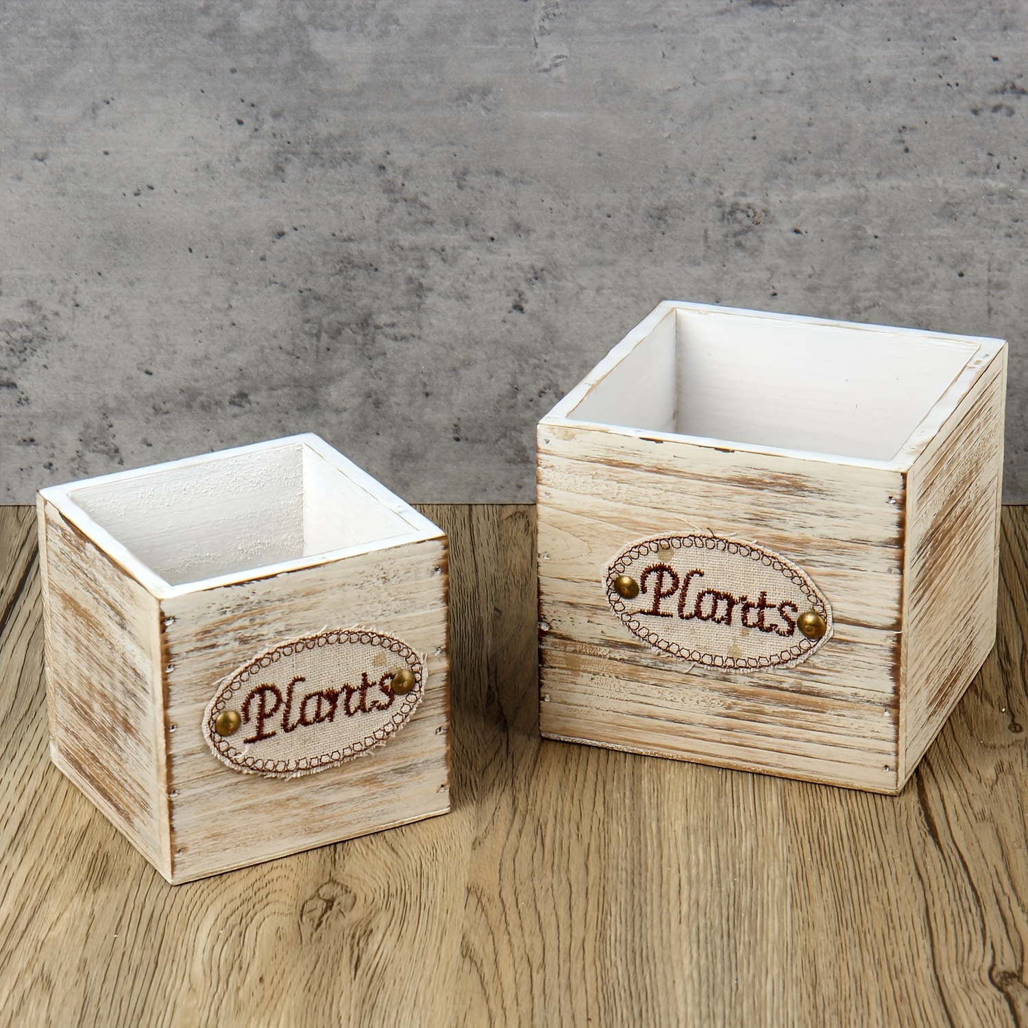 Yardwe 2 Piezas Caja De Almacenamiento De Madera Cajas De Madera para  Centros De Mesa Cajas De Ventana De Madera Macetas De Madera Caja para  Plantas