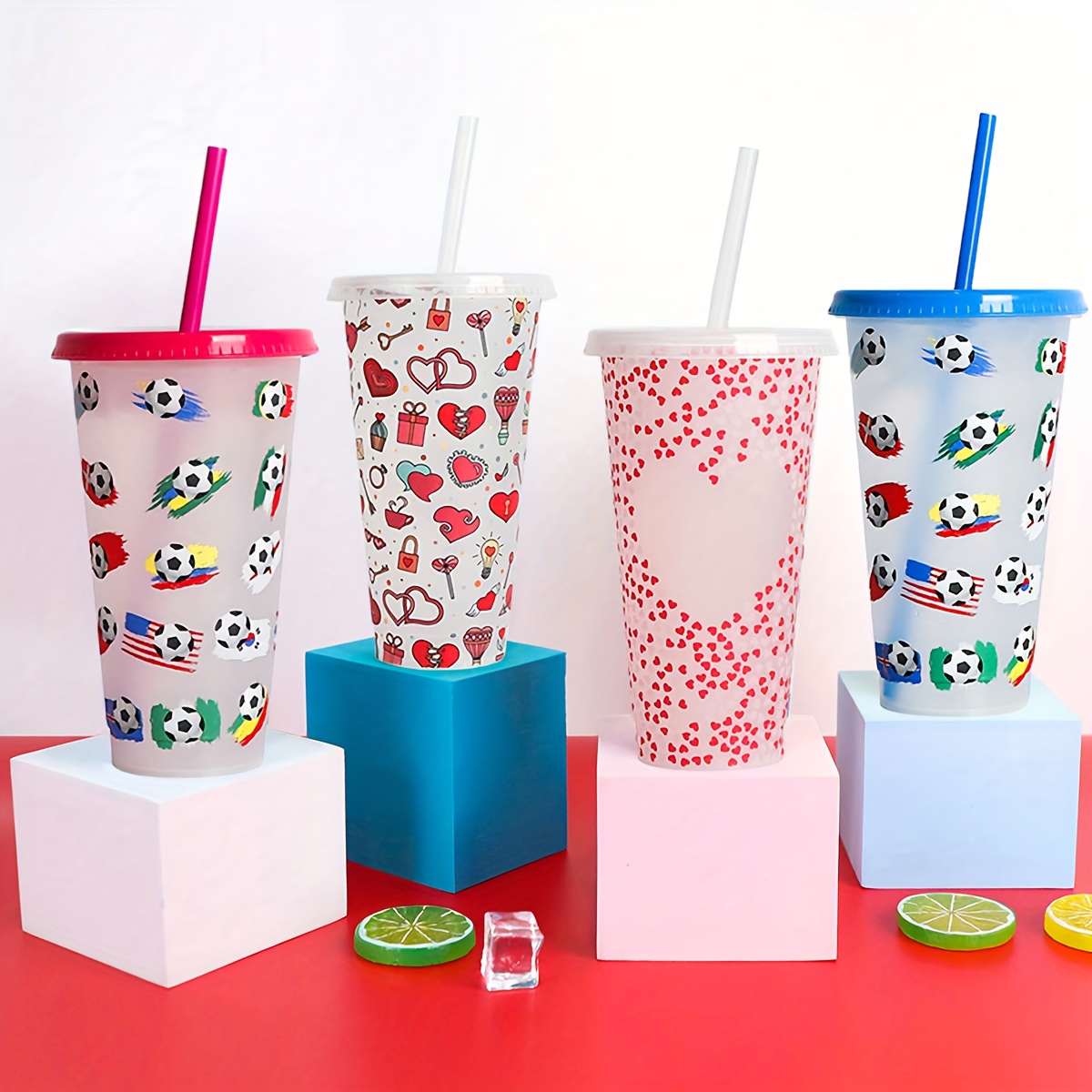 Candy Hearts Tumbler, 30oz, 20oz, Valentines Cup, With Straw, Insulated Hot  or Cold 