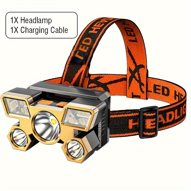 Led Headlamp Flashlight Motion Sensor Head Lamp Waterproof - Temu Canada