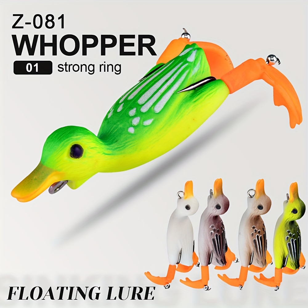 5pcs Duck Lure, 3D Rubber Floating Duck Fishing Lure Baby Duck