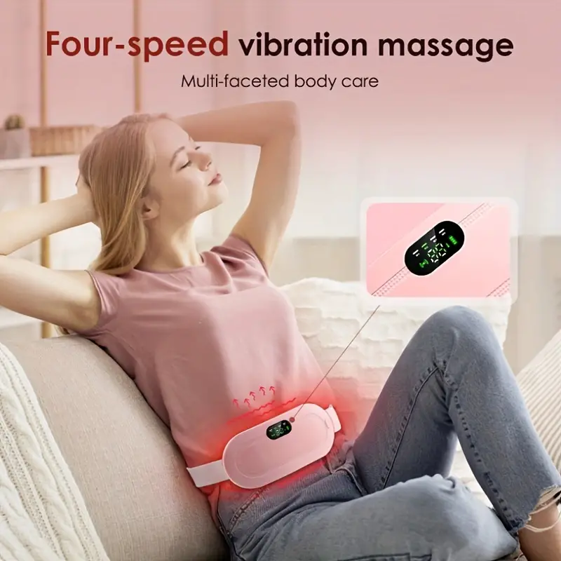 3 Heat Levels 4 Vibration Modes Hot Massage Stomach Heating - Temu