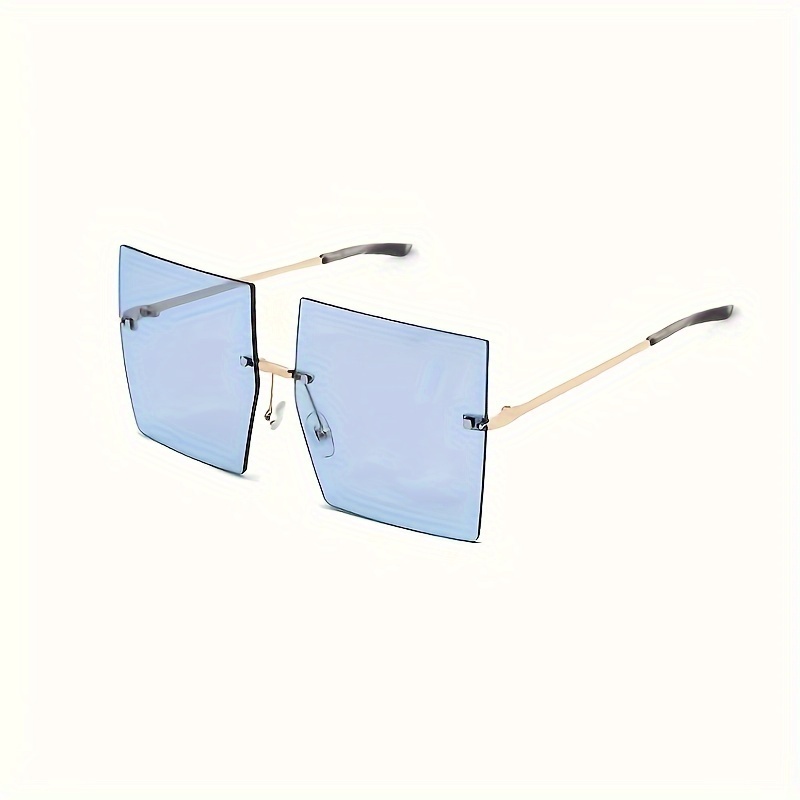 

Oversized Square Fashion Fashion Glasses For Women Men Kpop Metal Temple Glasses For Beach Party Club