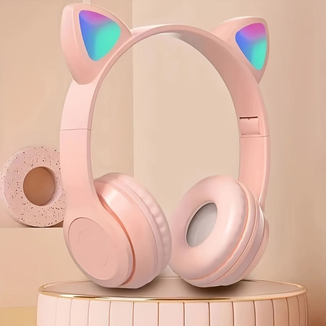 Cute Cat Ears Cute Pet Auriculares Inalámbricos Dibujos Animados