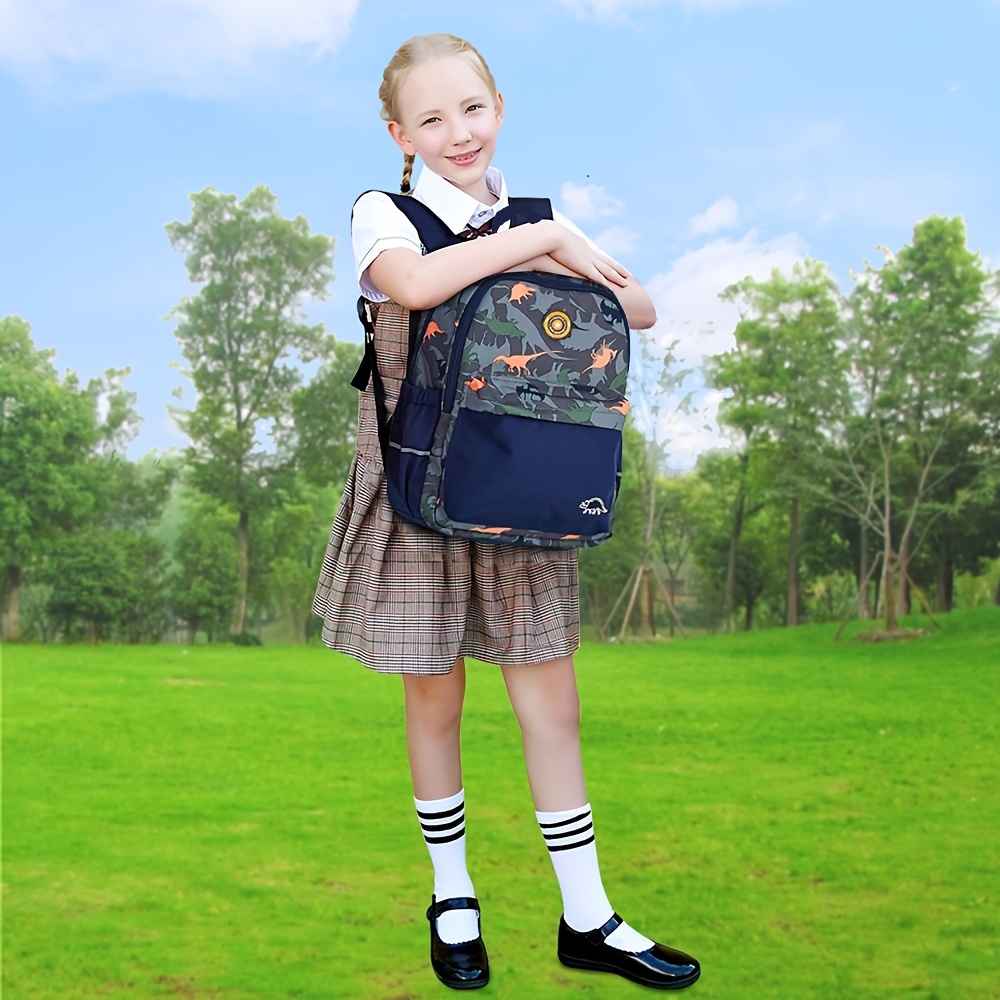 Kids Waterproof Backpack Large Capacity Dinosaur Schoolbag
