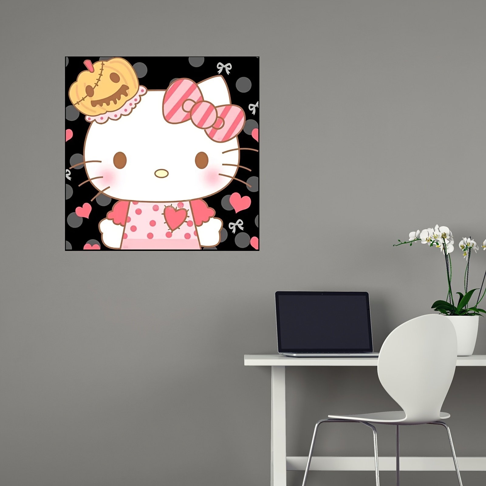 Cartoon Canvas Poster Hello Kitty Posters And Prints - Temu