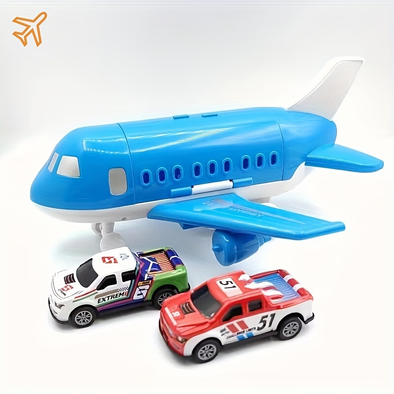 Toddler Airplane Toys with Transport Cargo Airplane and 4