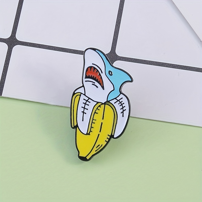 Funny Banana Shape Brooch Unique Cartoon Alloy Pin Clothes - Temu