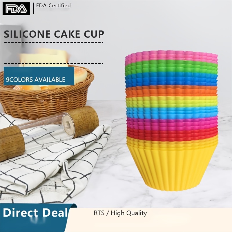 10PC stampo per tazza in Silicone strumenti per torta riutilizzabile senza  bisfenolo cottura Muffin Cupcake strumento di cottura accessori per la  decorazione di torte - AliExpress