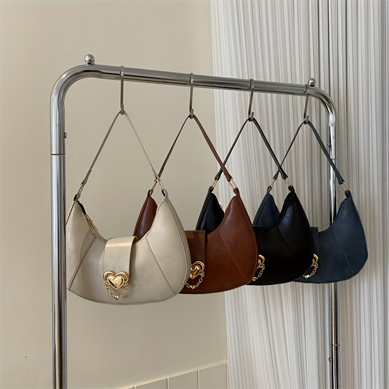 Niche Retro Embossed Underarm Bag Classic Crescent Shoulder Bag Armpit Bag  For Women - Bags & Luggage - Temu