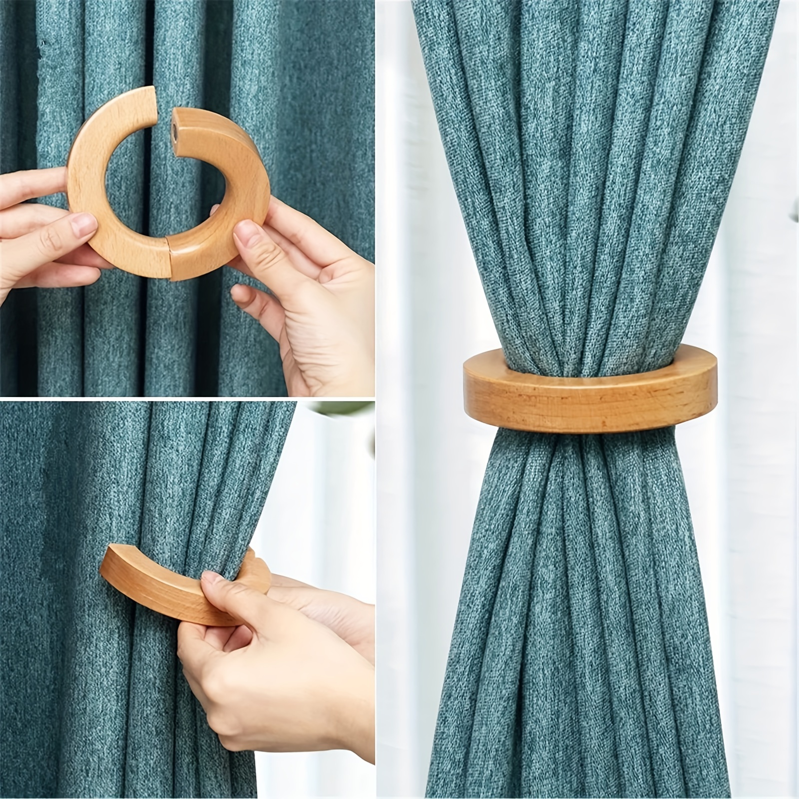 curtain tiebacks magnetic holders home decor